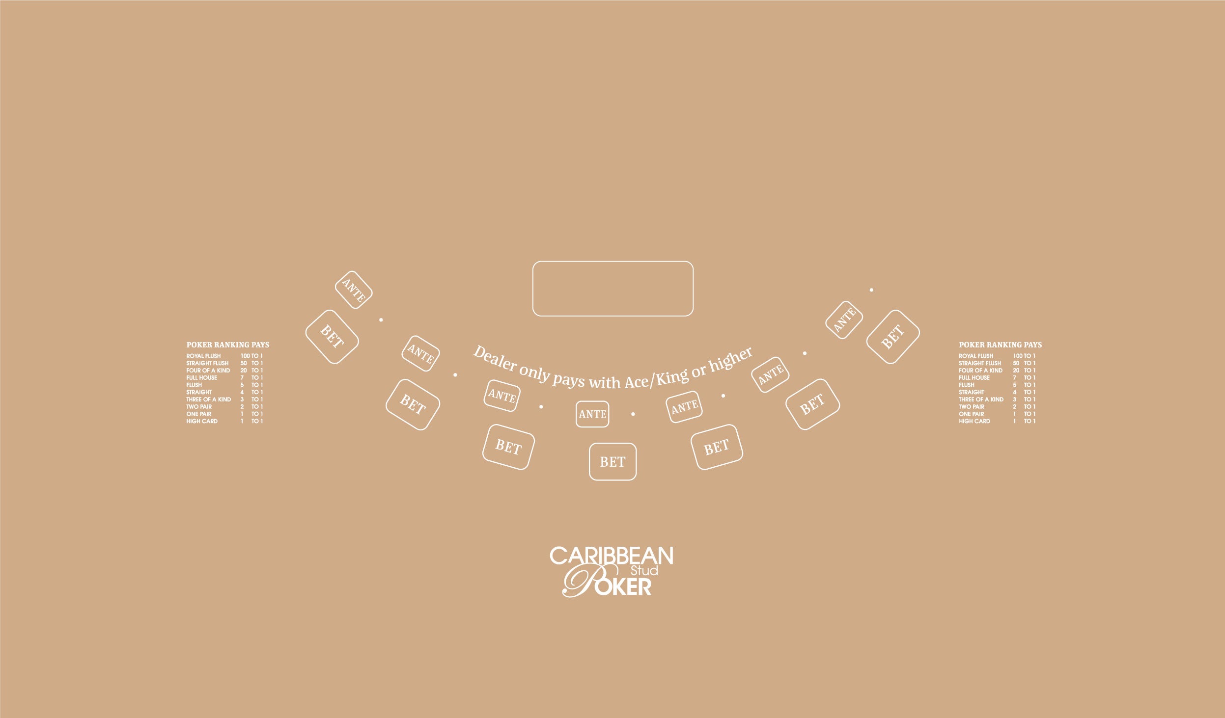 Caribbean Stud Poker Beige