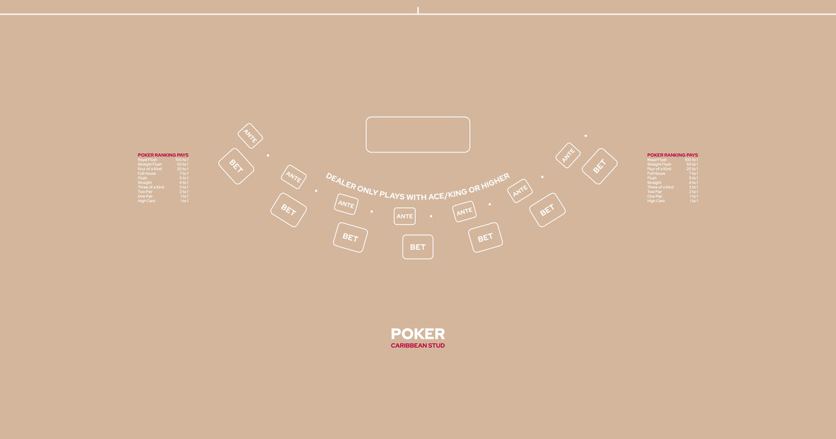 Layout Caribbean Stud Poker OWAP Beige