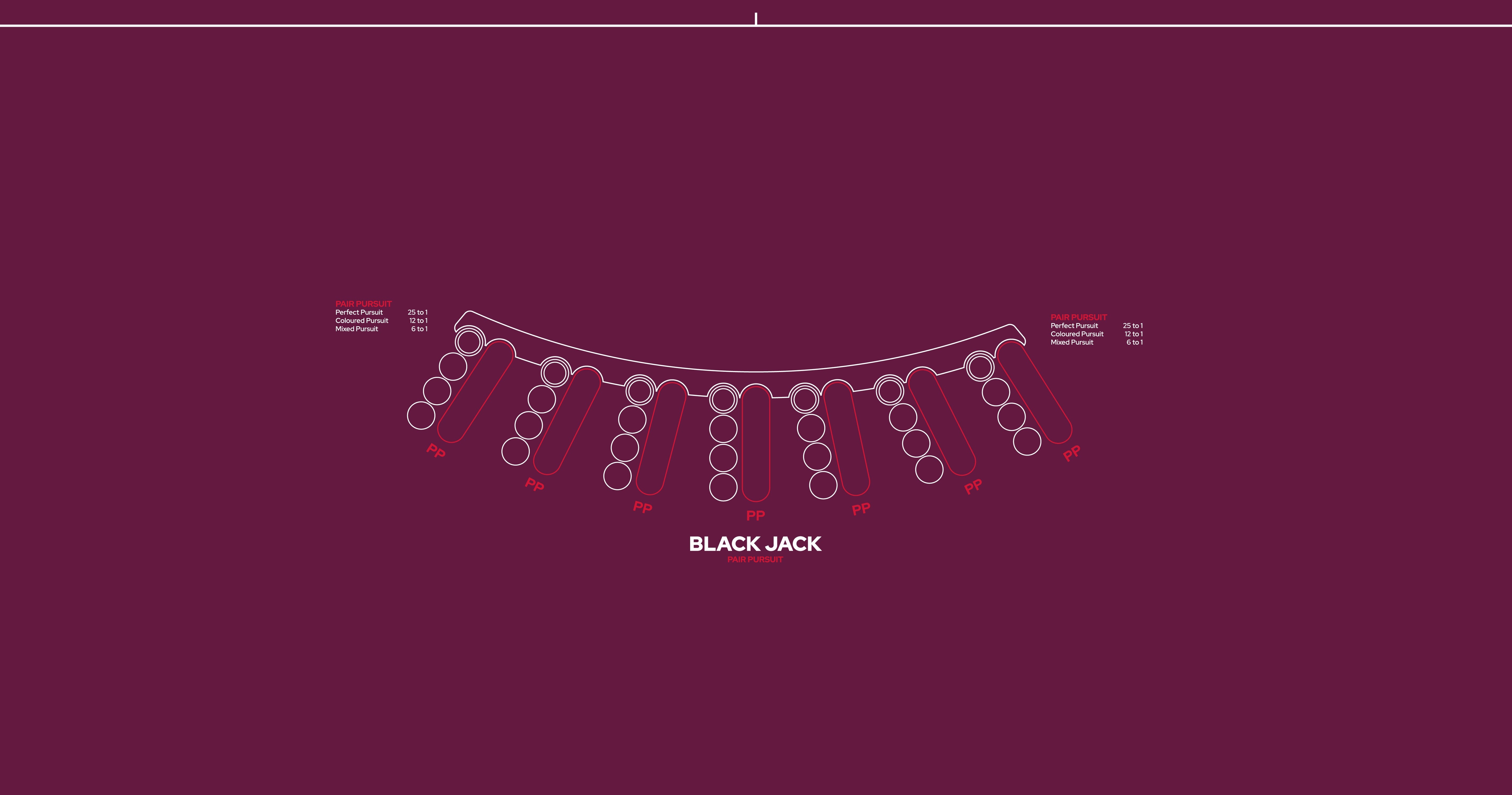 Layout BJ Blackjack Pair Pursuit Small Logo Purple