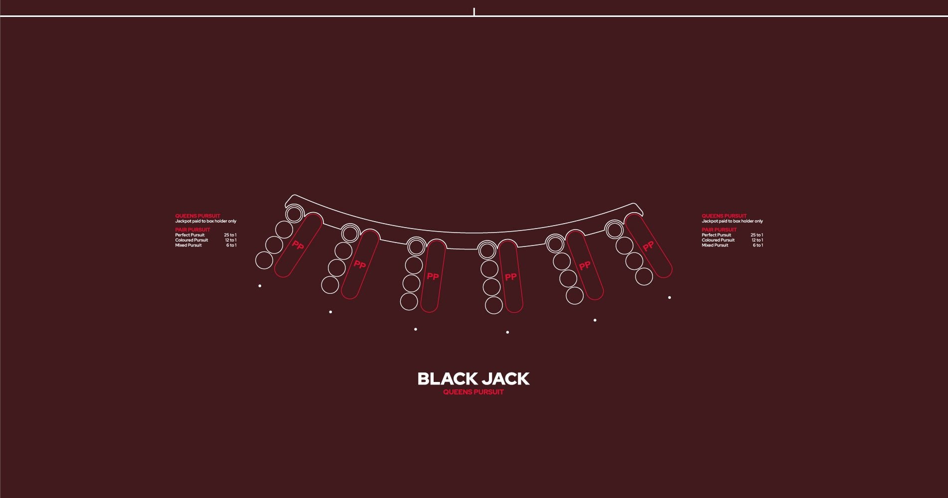 Layout BJ 6 Player Premium (Queens Pursuit) (MWLA0468) Brown