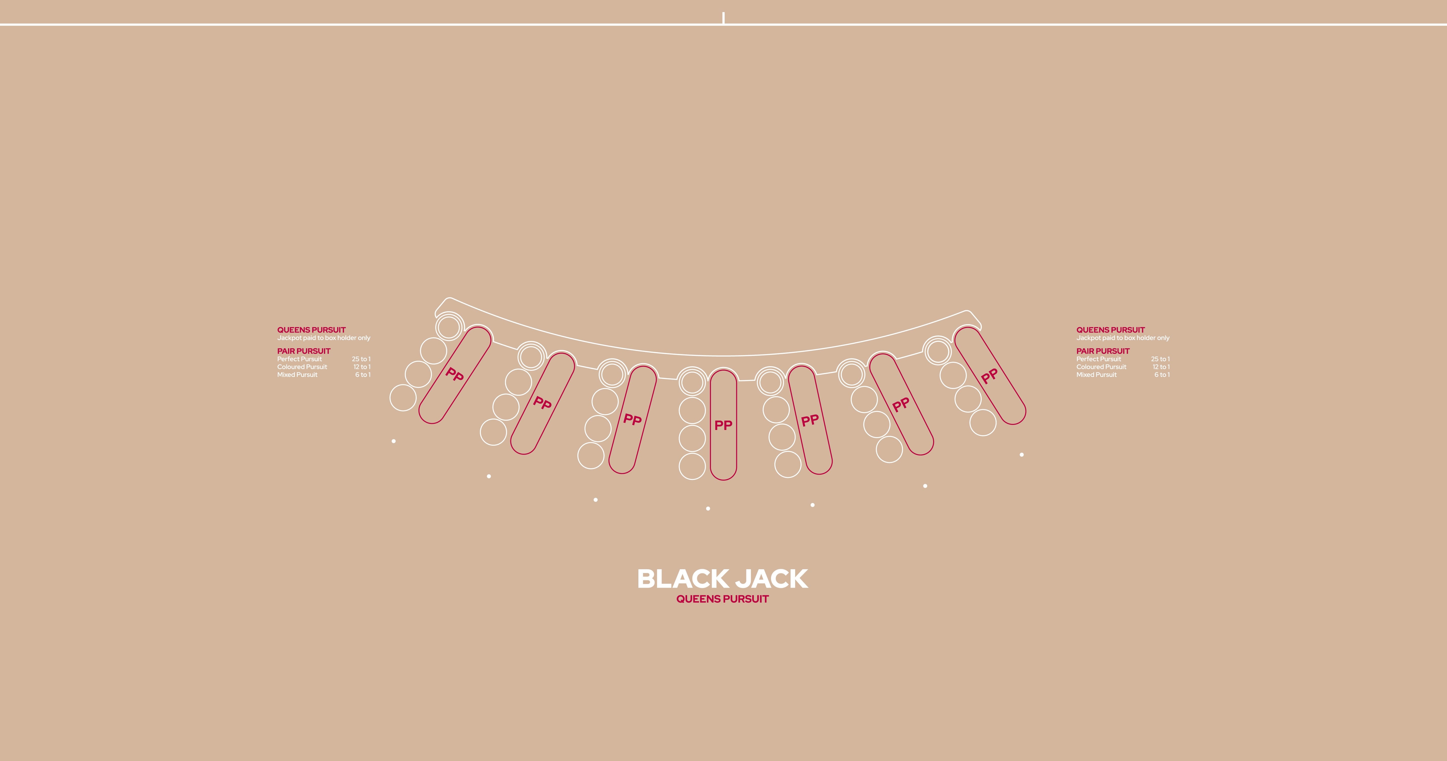 Layout BJ Jackpot (Queens Pursuit) Beige