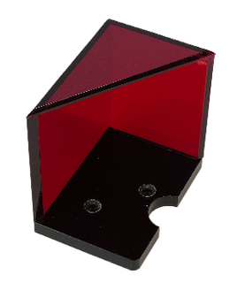 red acrylic discard holder 4 decks front view