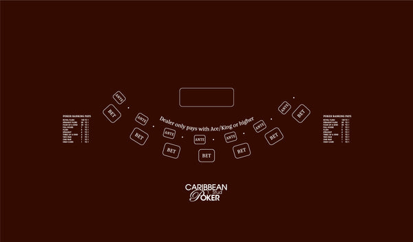 Layout, Caribbean Stud Poker,Brown (MWLA0226)