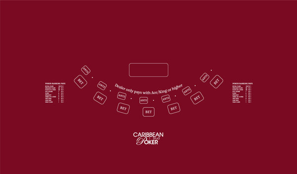 Layout, Caribbean Stud Poker, Red (MWLA0229)