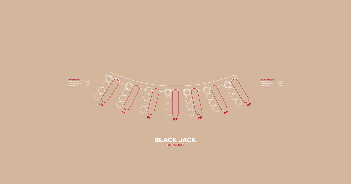 Layout BJ Blackjack Pair Pursuit Beige