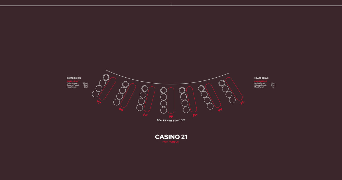 Layout Blackjack BJ Pair Pursuit Casino 21 Black