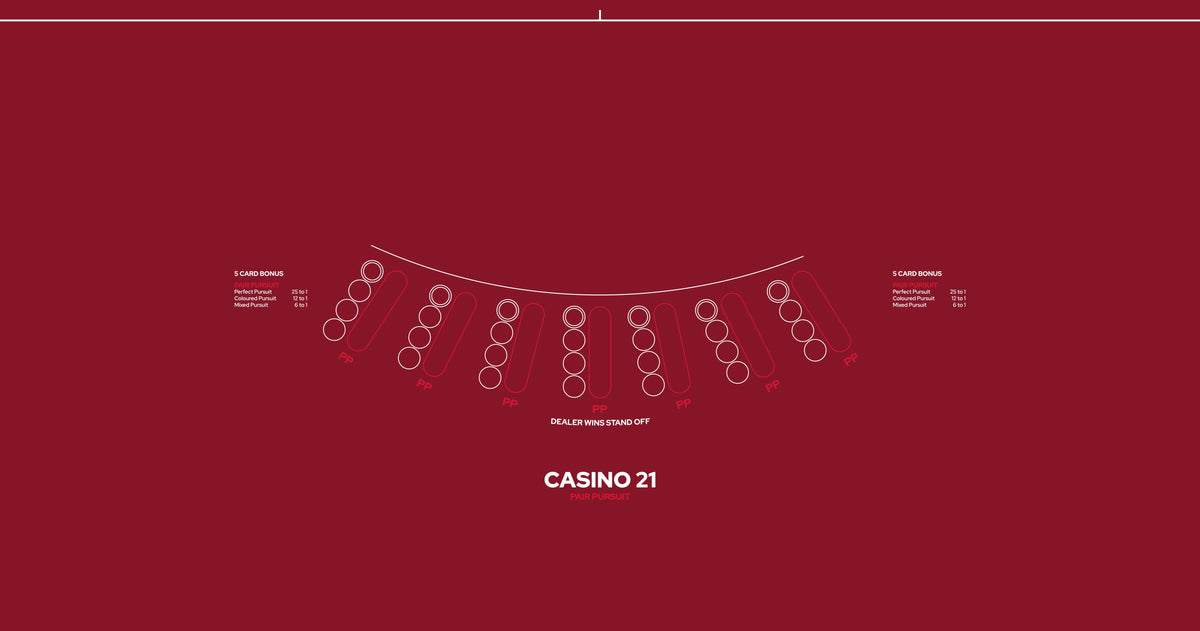 Layout Blackjack BJ Pair Pursuit Casino 21 Red