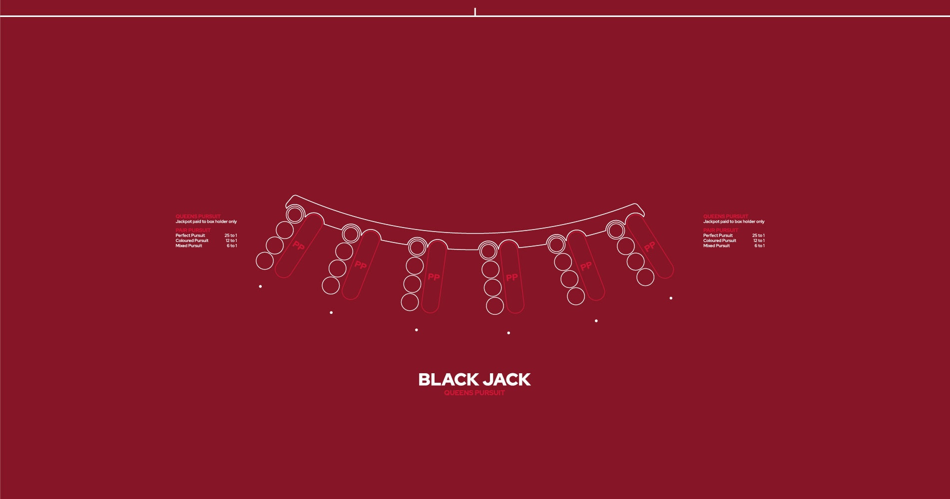 Layout BJ 6 Player Premium (Queens Pursuit) (MWLA0517) Red