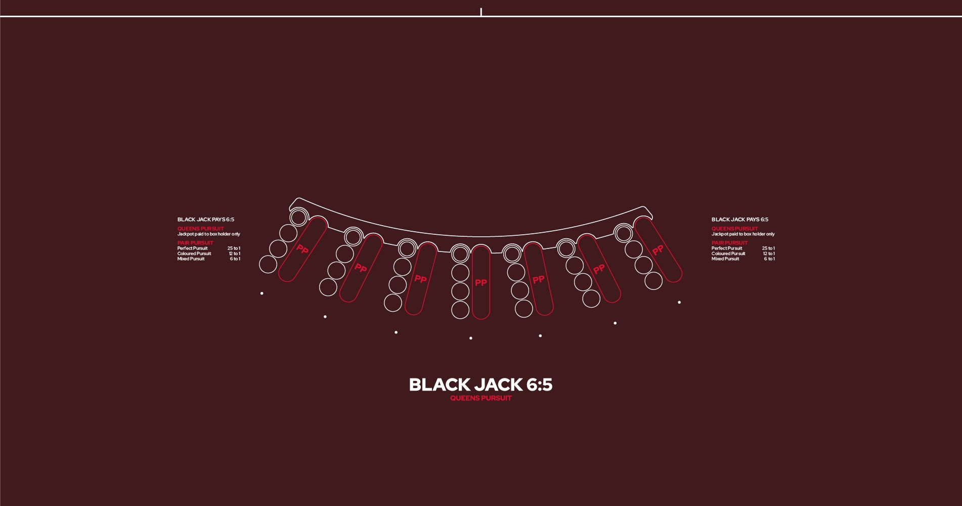 Layout, BJ Pays 6:5, Queens Pursuit, Brown (MWLA0549)