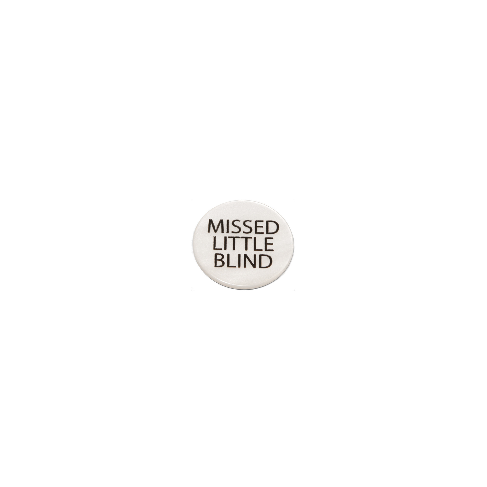 Button Poker Missed Little Blind 1½ Inch White